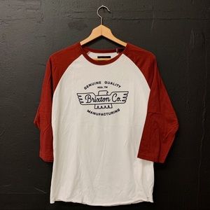 Brixton Rust Orange Baseball Tee